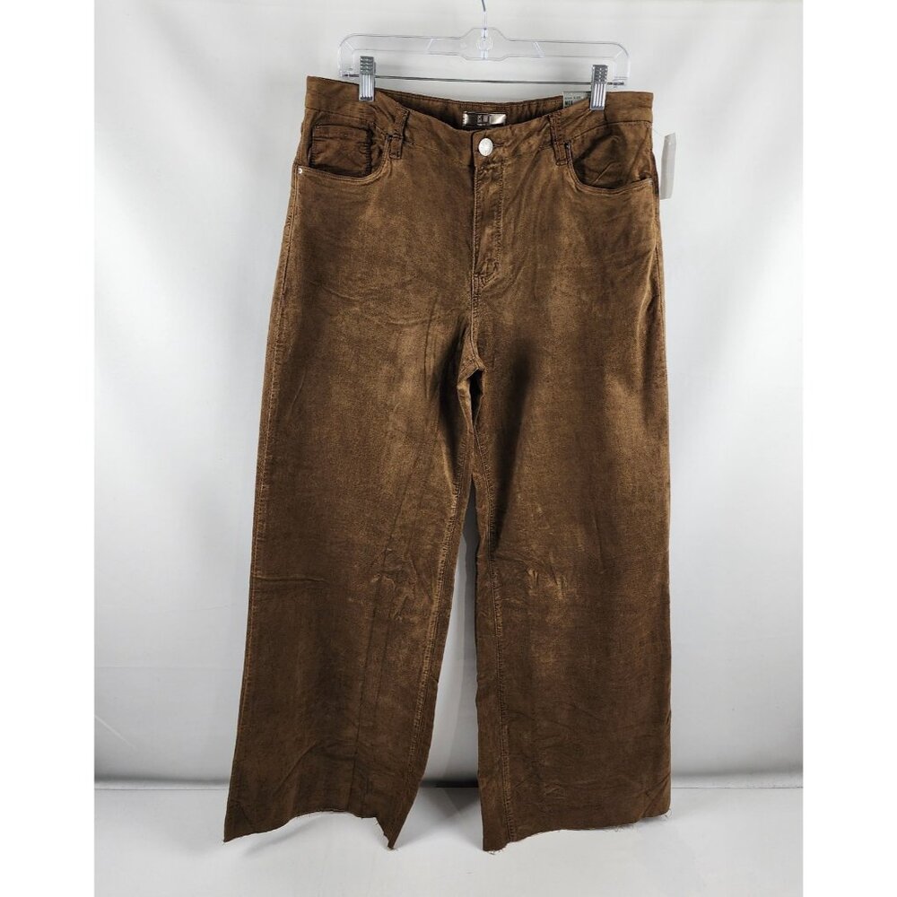Kut From The Kloth Jeans Women 14 Brown High Rise Meg Wide Leg (36x30) NWT - Picture 1 of 14